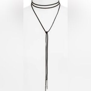 Kendra Scott Black/Gold Lariat Necklace NWT!!